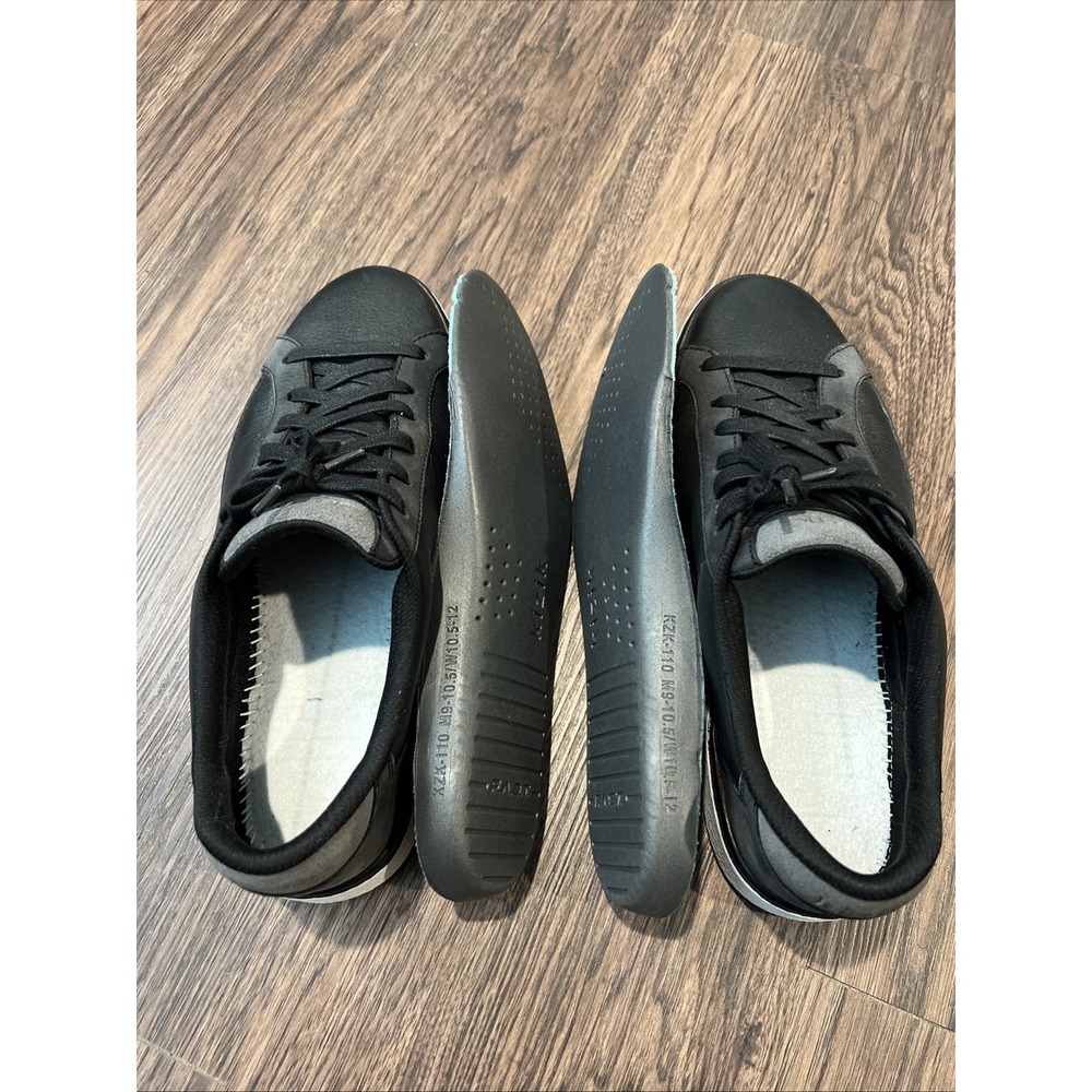 Kizik Vegas Black Leather Sneakers Unisex Men's 9.5 Woman's 10.Casual Shoes - Picture 7 of 8